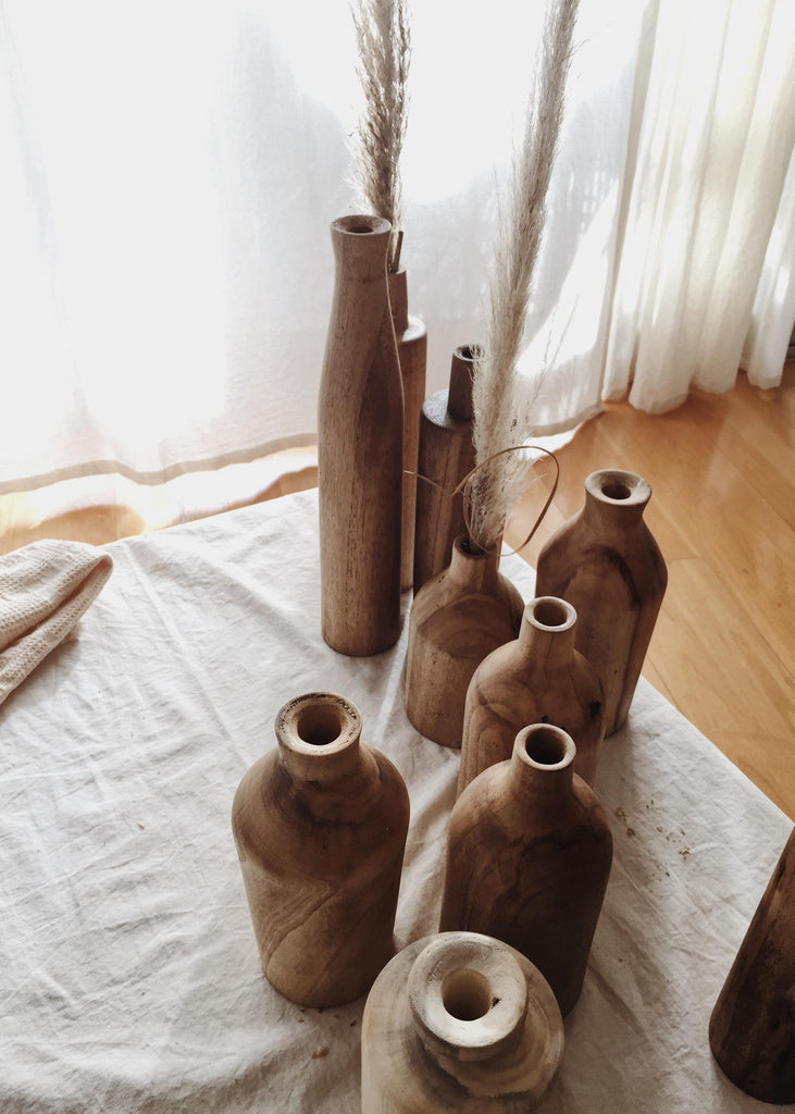 Vase en bois