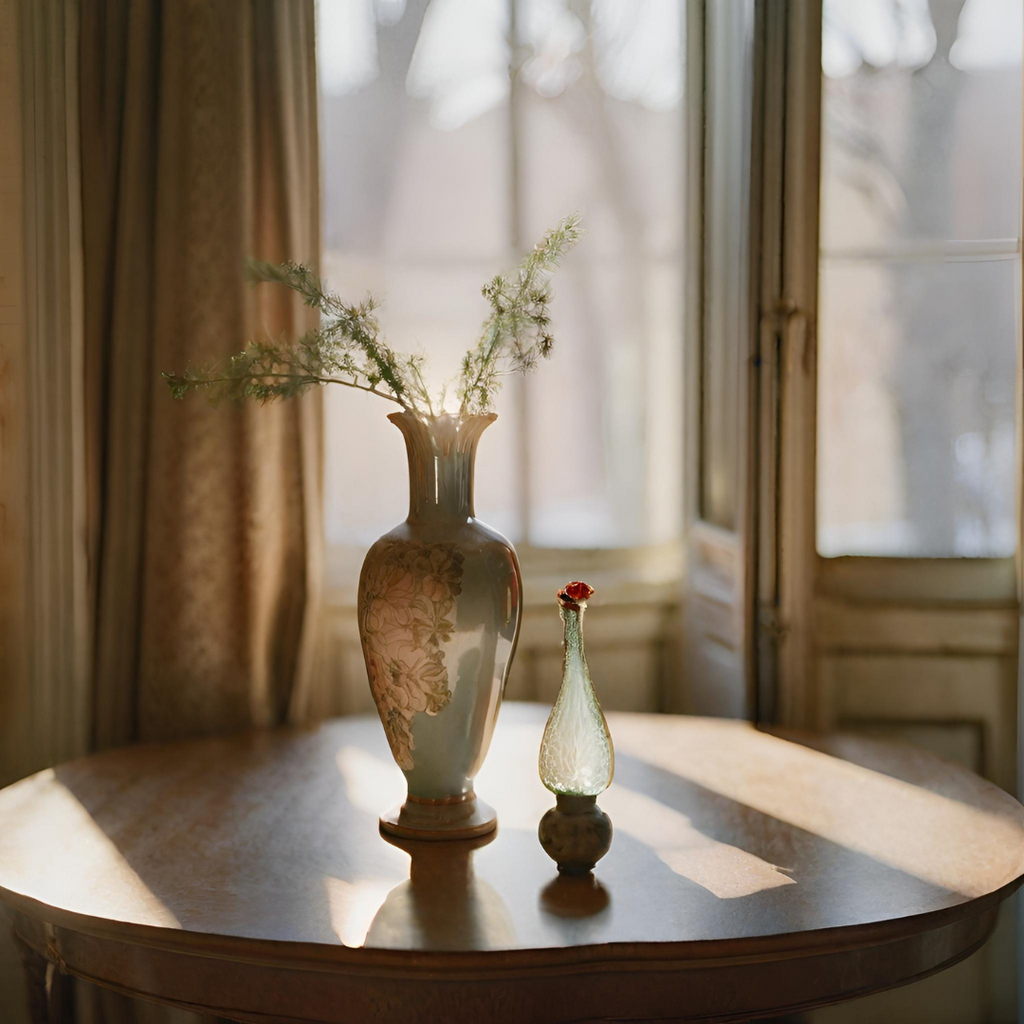 Vases sur table