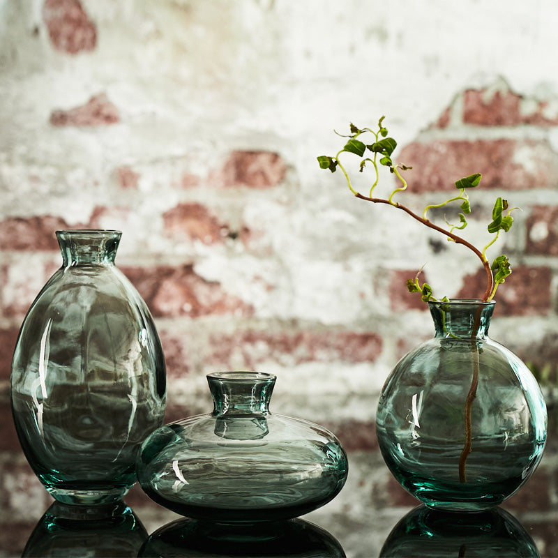 LOT DE VASES EN VERRE COLORÉ - QUINTUS