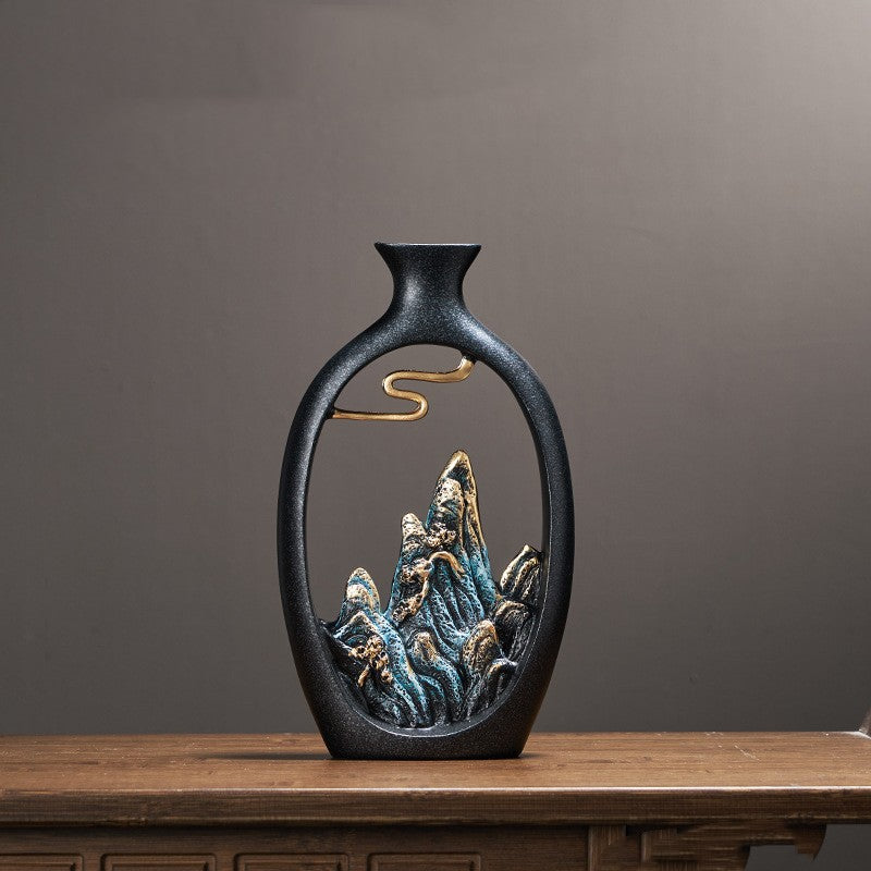 VASE CHINOIS NOIR - GAOSHAN