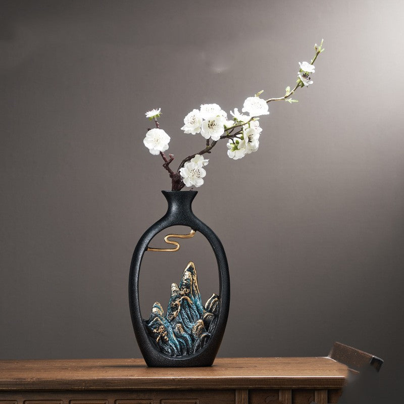 VASE CHINOIS NOIR - GAOSHAN