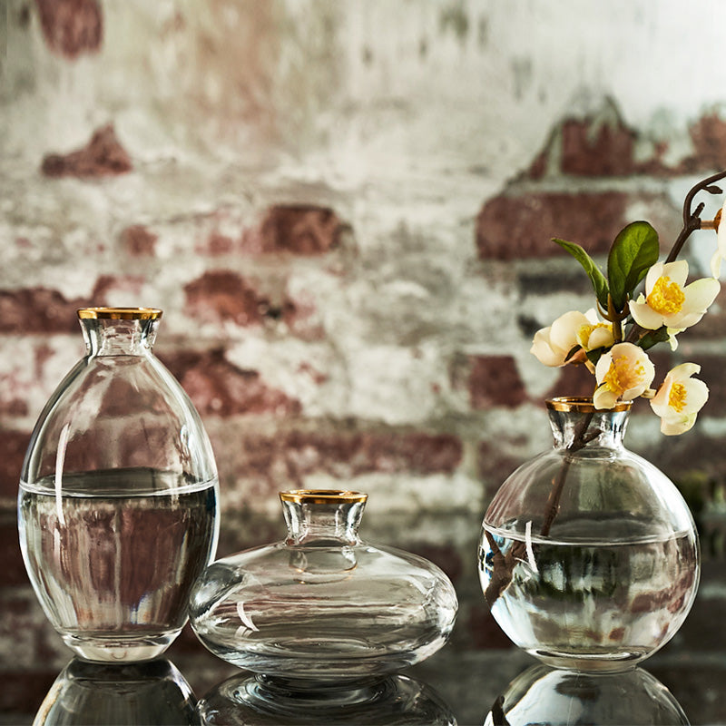 LOT DE VASES EN VERRE COLORÉ - QUINTUS